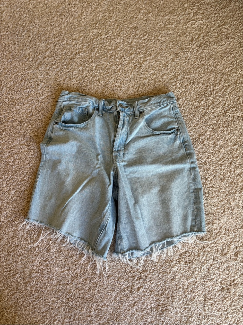 Old Navy Baggy Light Blue Denim long Cutoff Shorts